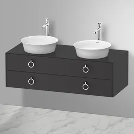 Duravit Waschtischunterschrank 2 Auszüge 130 x 40,8 x 55 cm Graphit Seidenmatt