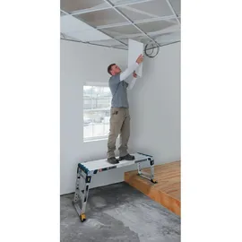 WERNER 79023 Verstellbare Pro Arbeitsbühne Work & Access, Silber, Einheitsgröße - Silber