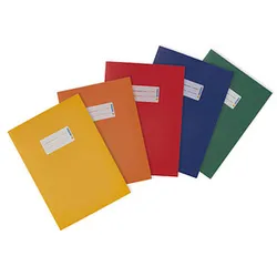 5 HERMA Heftumschläge farbsortiert Papier DIN A5