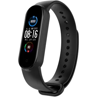 Ersatzarmband für Xiaomi Smart Band 7 / Mi Band 6 / Band 5 / Band 4 / Band 3, Sport ArmbandUhrenarmband, Silikon Armbänder für Amazfit Band 5 (Black)