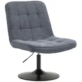 Svita HENRY Loungestuhl Cocktailsessel Drehfuß Loungesessel Cordbezug Grau