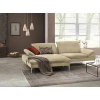 W.Schillig Ecksofa "enjoy&MORE, mit tollem Sitzkomfort, elegant und bequem, L-Form", beige (sahara s37), B:294cm H:87cm T:185cm, Chenille-Flachgewebe R66 (85% Polyester, 15% Nylon);Longlife Xtra-Leder Z59: Glattleder mit modischer Prägung.