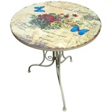 Hti-Living Gartentisch Ø 60 x 71 cm Weiß
