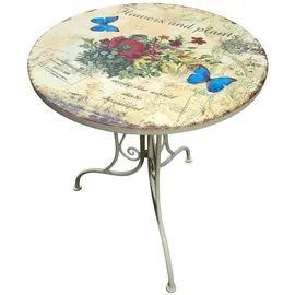 Hti-Living Gartentisch Ø 60 x 71 cm Weiß