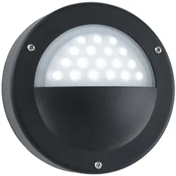 LED Wand Lampe Außen Leuchte Aluminium Schwarz IP44 Garten Veranda Beleuchtung