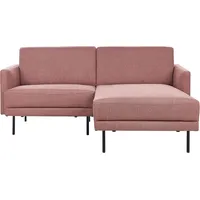 Beliani 2-Sitzer Ecksofa rosa linksseitig BREDA