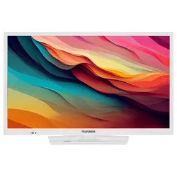 Telefunken 24 Zoll Fernseher XH24O550M-W - HD-Ready Fernseher mit integriertem Triple-Tuner, weiß