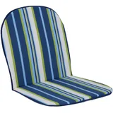 Patio Stuhlauflage Niedriglehner 79 x 44 cm Atholl Monoblock Auflage Sitzkissen blau Streifen