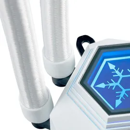 Silverstone SST-PF240W-ARGB-V2 - PermaFrost Premium-Wasserkühler, zweifach einstellbare 120-mm-PWM, ARGB, Intel/AMD, weiss