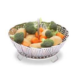 Gravidus Dampfgareinsatz Gemüsesieder Dampfgareinsatz Topf Dämpfkorb für Gemüse 14-24 cm aus Edelstahl