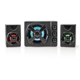Nedis Gaming-Lautsprecher | Lautsprecherkanäle: 2.1 | Stromversorgung über USB | 3.5 mm Stecker | 33 W | LED | Lautstärke-Regler,