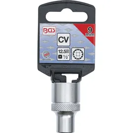 BGS Steckschlüssel-Einsatz Gear Lock Antrieb Innenvierkant 12,5 mm (1/2"), SW 9 mm