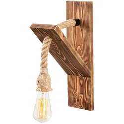 Wandleuchte in Holzfarbe 11x21x40cm WellHome Baikal