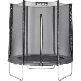 sweeek Rundes Trampolin 180 cm inkl. Sicherheitsnetz Grau
