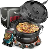 Amandi Dutch Oven 7,4 Liter Gusseisen Schwarz