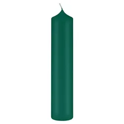 Kopschitz Kerzen Altarkerzen, Kaminkerzen Dunkelgrün 300 x Ø 60 mm, 4 Stück, Kerzen mit Dornbohrung in RAL Kerzengüte Qualität