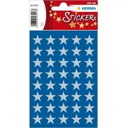 HERMA 3417, Papier, Silber, Sternenmuster, Dauerhaft, Weihnachten, Junge/Mädchen