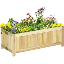 Outsunny Hochbeet 70 x 30 x 25 cm Natur