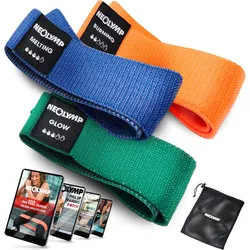 Mini Fitnessbänder 3er Set - Widerstandsbänder, Resistance Bands inkl. E-Book EINHEITSGRÖSSE