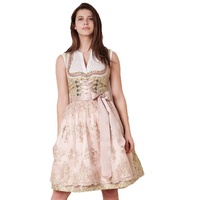 Krüger Madl Dirndl 'Florentina' Spitzenschürze 411364, Hellgrün Rosa grün 48Trachtenland