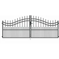 GAH Alberts Alberts Doppeltor passend zum Schmuckzaun Bordeaux Aluminium anthrazit 3370x1000 mm