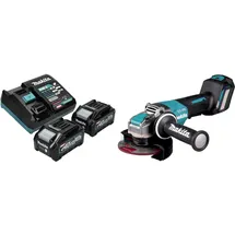 Makita GA 044 GM201 Akku Winkelschleifer 40 V max. 125 mm X-LOCK Brushless + 2x Akku 4,0 Ah + Ladegerät