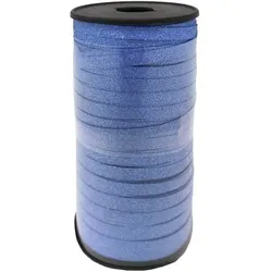 Geschenkband / Ballonband / Polyband / Kräuselband - glitzer blau 92m
