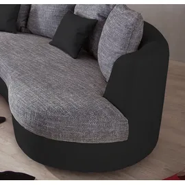 Home Affaire Ecksofa HOME AFFAIRE "Limoncello organische Formensprache, OTTOs Choice, L-Form", grau (schwarz, weiß, grau), B:287cm H:76cm T:160cm, 100% Polyester/90% Polyester, 10% Acrylic, Sofas, Ecksofa, ergonomische Form