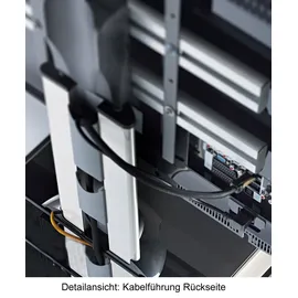 VCM Stadino Maxi TV-Standfuß 1 Stk. 1,0 m Silber/Schwarzglas Aluminium