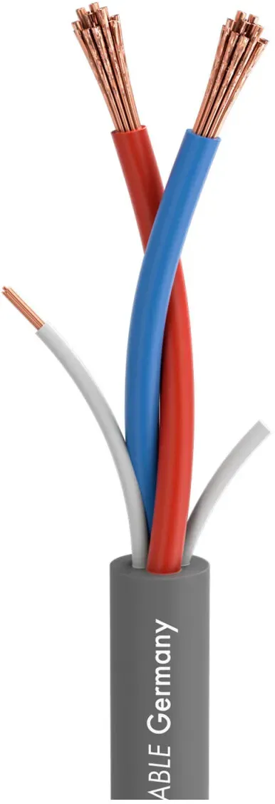 Lautsprecherkabel SC-Eclipse SPQ240 MKII; 2 x 4,00 mm2; PVC Ø 9,50 mm; grau