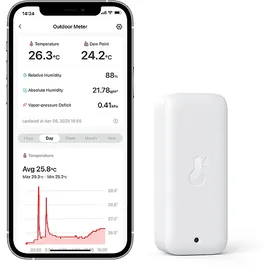 SwitchBot Smart Bundle 3er Pack Smartes Thermo Hygrometer Hub Mini Weiß