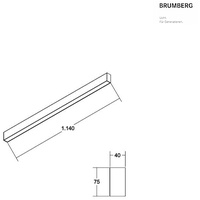 Brumberg LED Anbauprofil BIRO40, 3000 K, dimmbar DALI, weiß BRUM-77143073