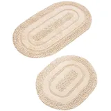 Badteppich Set 2-teilig beige