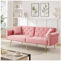 Odikalo 2-Sitzer Polstersofa Relaxsofa Lounge Sessel Verstellbar Rückenlehne Mehrfarbig rosa