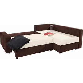 Collection AB Eckcouch Kunstleder 2-Sitzer Braun