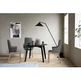 Stressless® Polsterstuhl Laurel, High Back mit Armlehne, Größe L, mit abgerundeten Beinen in Schwarz grau