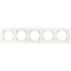 Gunsan Moderna 5-fach Rahmen für 5 Steckdosen Schalter Dimmer Weiss
