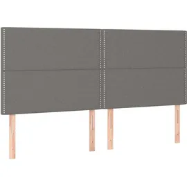 vidaXL Boxspringbett 200 x 200 cm Dunkelgrau