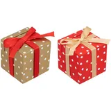 Fééric Lights and Christmas Namenskärtchen-ständer Mit Geschenk-motiv, 2er-set
