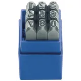 Kukko Schlagzahlensatz 328 9-tlg.Zahlen 0-9 Schrift-H.10mm in Ku.-Box KUKKO