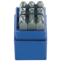Kukko Schlagzahlensatz 328 9-tlg.Zahlen 0-9 Schrift-H.10mm in Ku.-Box KUKKO
