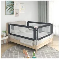 vidaXL Bettschutzgitter Zafir 160x25 cm Dunkelgrau