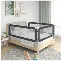 vidaXL Bettschutzgitter Zafir 160x25 cm Dunkelgrau