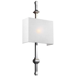 Licht-Erlebnisse Wandleuchte MERLE, ohne Leuchtmittel, Wandlampe E27 Weiß Nickel Metall Vintage Beleuchtung silberfarben|weiß