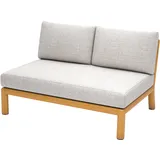 BEST Freizeitmöbel Gartenlounge-Bank BEST "Matera", beige, B:120cm H:68,6cm T:87,5cm, Holz, Sitzbänke, 2 Sitzer