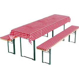 AddLiving Bierbankauflage 240 x 70 cm rot/weiß 3-tlg.