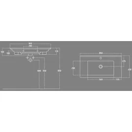 a&n&a aQualine ZUNO Waschtisch 85 x 45 cm
