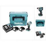 Makita DTD 154 RFJ Akku Schlagschrauber 18V 1/4" 175Nm Brushless + 2x Akku 3,0Ah + Ladegerät + Makpac