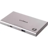 Edimax TD-405BP Notebook-Dockingstation & Portreplikator Verkabelt Thunderbolt 4 Dockingstation + USB Hub, Silber