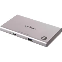 Edimax TD-405BP Notebook-Dockingstation & Portreplikator Verkabelt Thunderbolt 4 Dockingstation + USB Hub, Silber